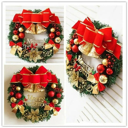 Artificial Christmas Door Wreath Xmas Wall Window Tree Hanging Ornament Decor