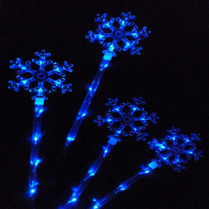 4 Pieces 40 LED Blue Snowflakes Solar Christmas Garden Lights