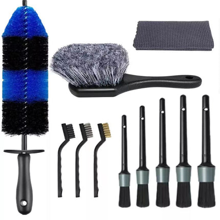 11X Car Wheel Tire Brushes Set Vehicle Detailing Cleaning Tool Wash Brush Kit