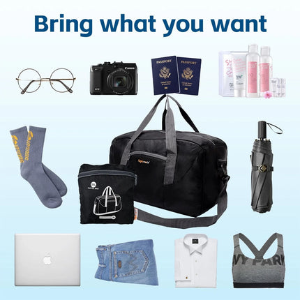 Travel Foldable Duffle Bag Gym Sports Lightweight Luggage Duffel Foldaway Bags
