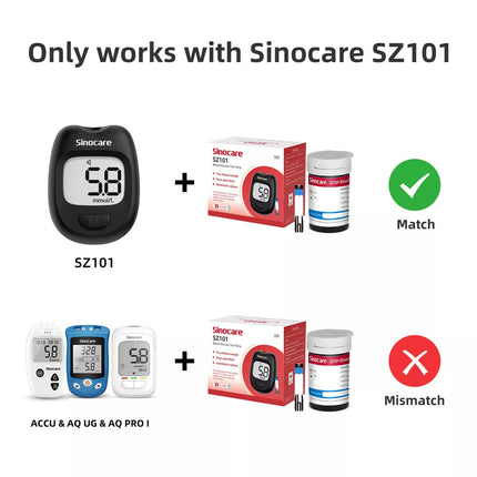 Blood Glucose Monitor Diabetes Kit Blood Sugar Meter with 100 Test Strips