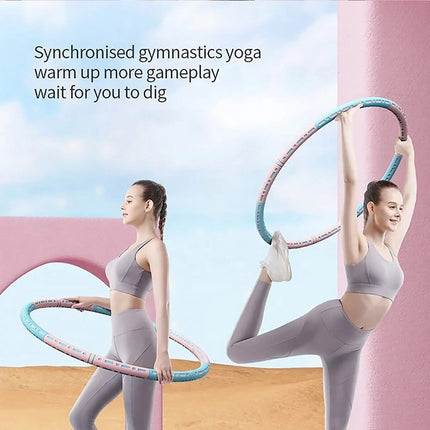 Fitness Hula Hoop Detachable Home Exercise Lose Weight Workout Adults Hoola Blue-Pink