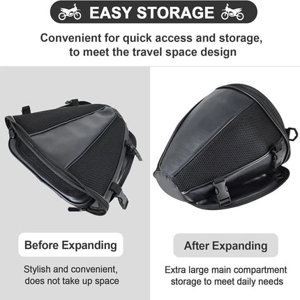 Motorcycle Tail Bag Rear Seat Bag Shoulder Backpack Touring Bag Waterproof