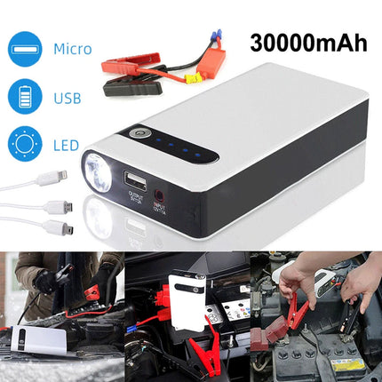 Car Jump Starter 30000mAH Portable Vehicle Charger Power Bank Battery Engine
