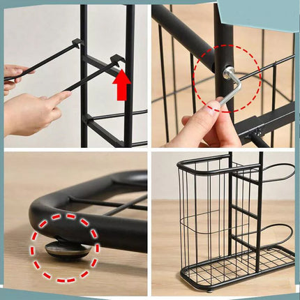 Basketball Ball Soccer Storage Rack Freestanding Sport Equipment Organizer With Basket