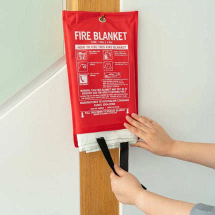 2PK Fire Blanket 1mx1m For Home Kitchen Office Caravan Emergency Australian Standard