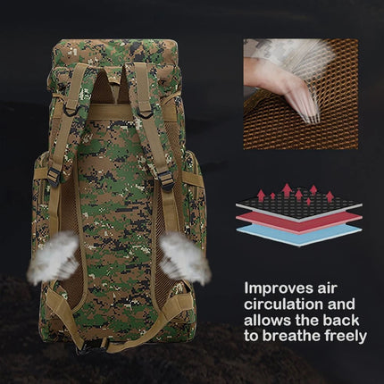 75L Outdoor Military Tactical Backpack Travel Rucksacks Camping Trekking Bag