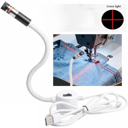 USB Positioning Laser Cross/Line Lamp w/ Magnetic Base Sewing Machine Cutting