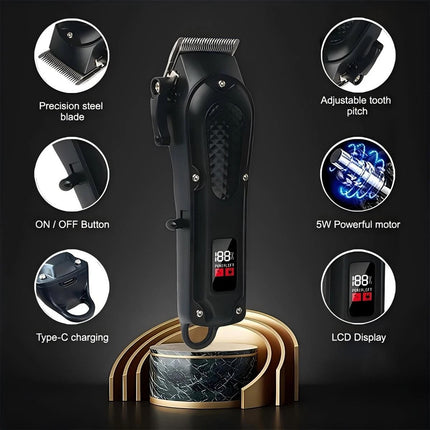 Men's Hair Clippers Beard Trimmer Cordless Electric Shaver Haircut Grooming Kit