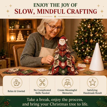 Handcraft DIY Quilted Christmas Tree Kit Tabletop Decor‘