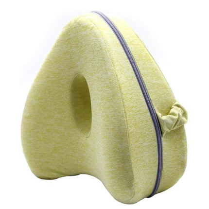 Leg Pillow Ergonomic Side Sleeping Pillows Leg Support Cushion Removable Yellow