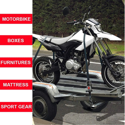 2PCS Automatic Retractable Ratchet Tie-Down Straps Self Retracting Straps