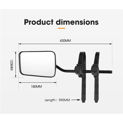 2x Adjustable Towing Mirrors Heavy Duty Universal Fit Towing Caravan 4X4 Trailer