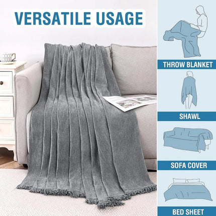 Sofa Couch Throw Cover Blanket Lounge Slipcover Protector Chenille Decor 180×150cm