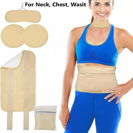 Castor Oil Pack Kit Compress Reusable Wrap Belt Inflammation Toxin Remover Sets