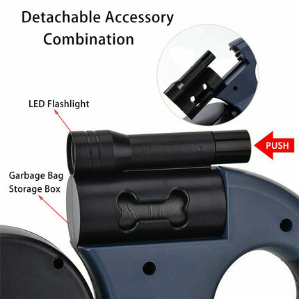360°Retractable Retractable Traction Walking Lead Leash Tangle Dual Doggie 2 Dog