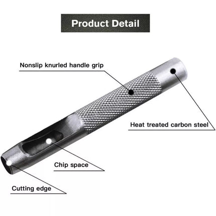 15PCS Precision Hollow Punch Set 3mm-25mm Leather Plastic Gasket Hole Cutter
