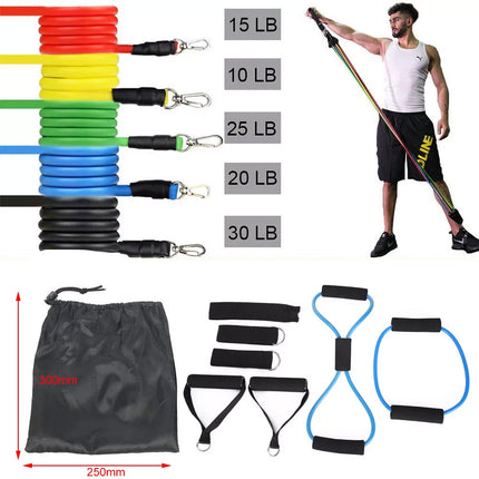 13X Yoga Strap Resistance Bands Fitness Workout Band Training Tube Exercise Tube