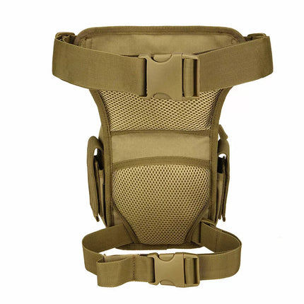 Men Drop Leg Bag Tactical Molle Thigh Waist Fanny Pack Hiking Cycling Outdoor