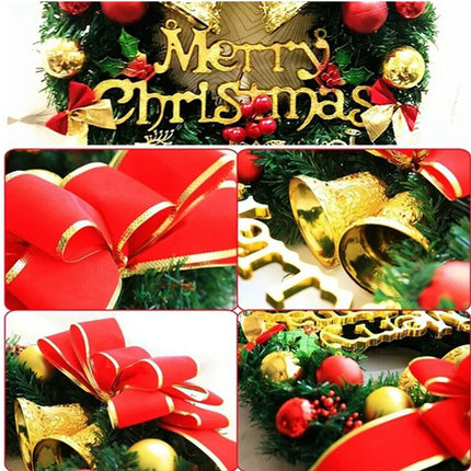 Artificial Christmas Door Wreath Xmas Wall Window Tree Hanging Ornament Decor