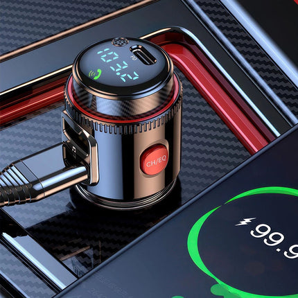 Bluetooth Adapter Car Wireless FM Radio FM Transmitter PD Dual USB Charger MP3