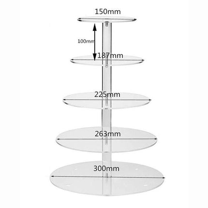 7Tier Acrylic Clear Round Cupcake Cake Stand Birthday Wedding Party