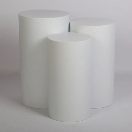 3x Round Plinth Cylinder Pedestal Stand Party Wedding Cake Dessert Flower