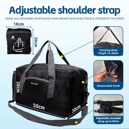 Travel Foldable Duffle Bag Gym Sports Lightweight Luggage Duffel Foldaway Bags