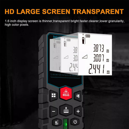 50M Laser Distance Meter Distance Area Volume Laser Measure Pythagorean