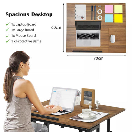 Mobile Laptop Desk Portable Computer Table Adjustable Stand Desks Bed