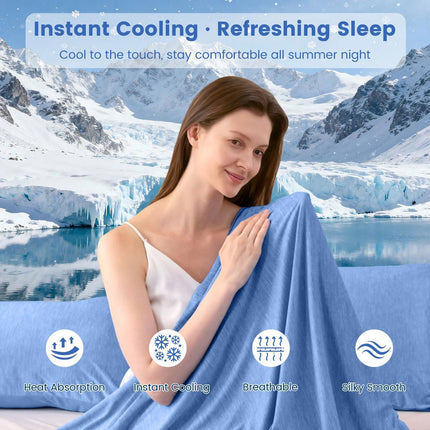 Cooling Blanket, Lightweight Summer Throw for Comfortable Cool Touch