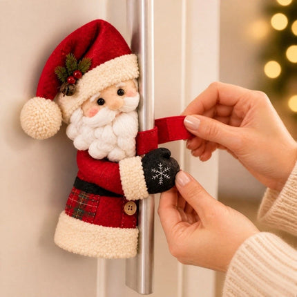 Santa Style Handle Huggers Snowman Handles Refrigerator Handle Covers Xmas