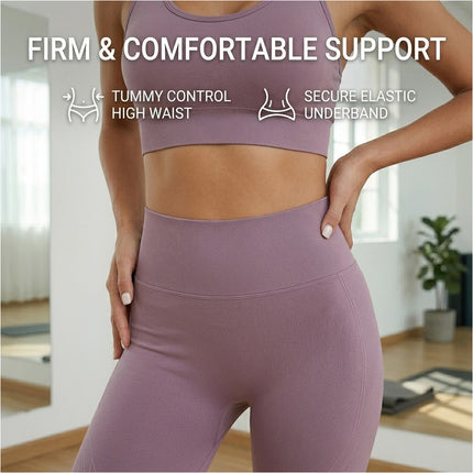 2pc Women Seamless Yoga Vest Suit Bra Pants Sportswear Fitness Sport Gym Running