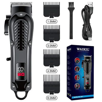 Professional Barber Electric Hair clipper LED display screen charging Trimmer
