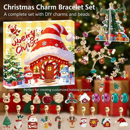 2026 Christmas Advent Calendar Bracelets 24 Days Xmas Countdown DIY Jewelry