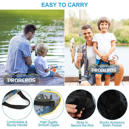 1.8M Telescopic Fishing Rod and Reel Combo Carbon Fiber Fishing Rod Kit w/ Lures