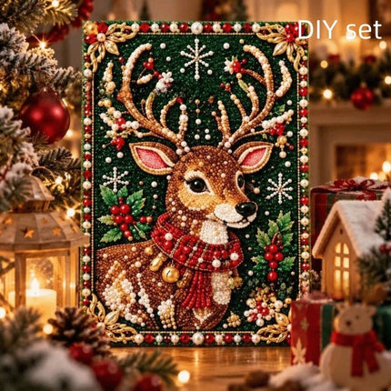 1Pcs Sun Catcher Christmas Diamond Painting Kit Door Decoration