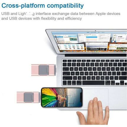 128GB 4 in 1 Memory Photo Stick USB 3.0 Flash Drive Type for iPhone Android iPad