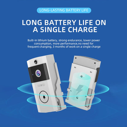Waterproof Solar Charging Camera Intercom Rain Cover Wireless Video Doorbell