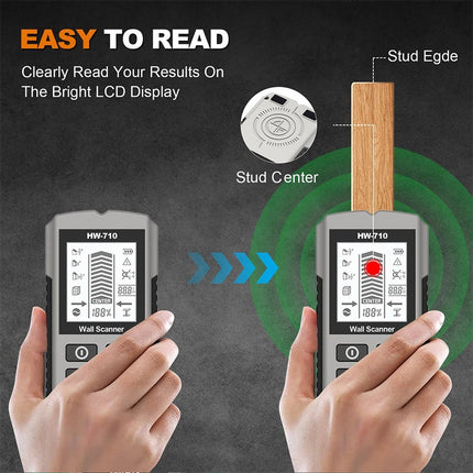 Wall Stud Finder Handheld Detector for Metal, Wood and AC Wire