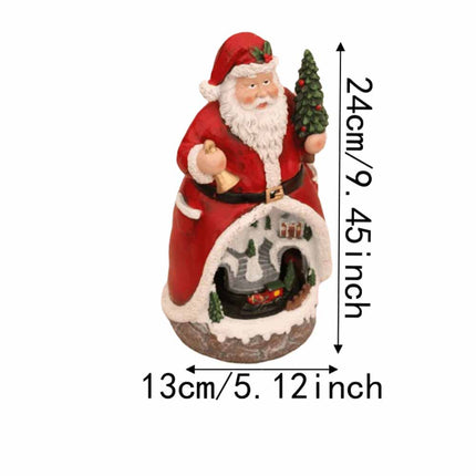 Multifunctional Santa Claus Music Box Rotating Christmas Ornament Holiday