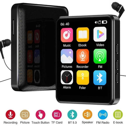 Portable Bluetooth Touch HiFi Music MP4/MP3 Player FM Radio Audio Support 128GB