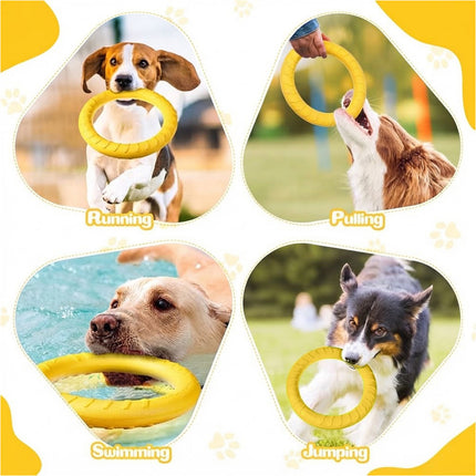 Dog Flying Ring Toy Floating Disc Outdoor Fitness Durable Interactive Chew Toys