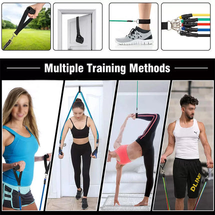 13X Yoga Strap Resistance Bands Fitness Workout Band Training Tube Exercise Tube