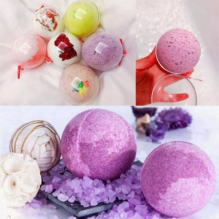 10X Clear Plastic Ball Christmas Baubles Fillable Xmas Tree Ornament Deco