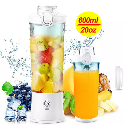 600ml Portable Blender Juicer Cup USB Rechargeable Smoothies Mixer Fruit Machine