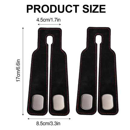 2pc Car Hook Seat Back Storage Hook Car Seat Back Double Hook Leather Car Holder