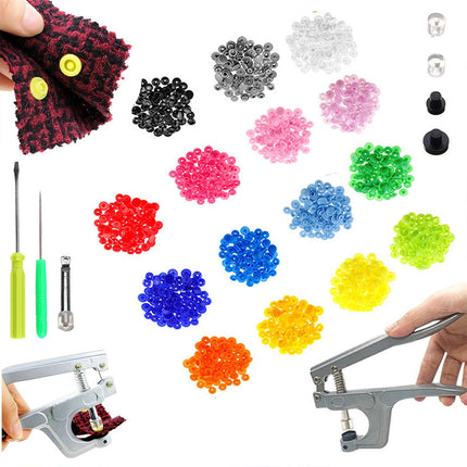 300Pack Press Studs For KAM Snap Kit Fastener Buttons Plier DIY Size 12 T5 Tool