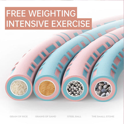 Fitness Hula Hoop Detachable Home Exercise Lose Weight Workout Adults Hoola Blue-Pink
