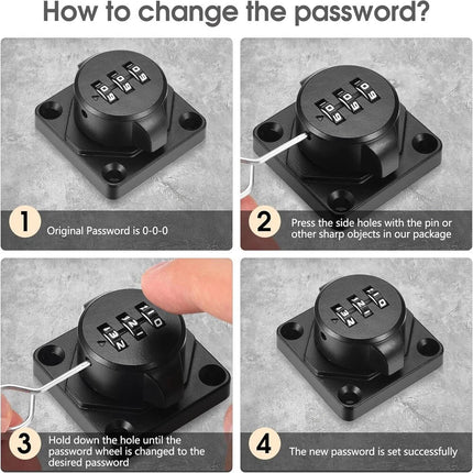 Security Hasp Lock Security 3 Digit Combination For Wardrobe Drawer Cabinet Door